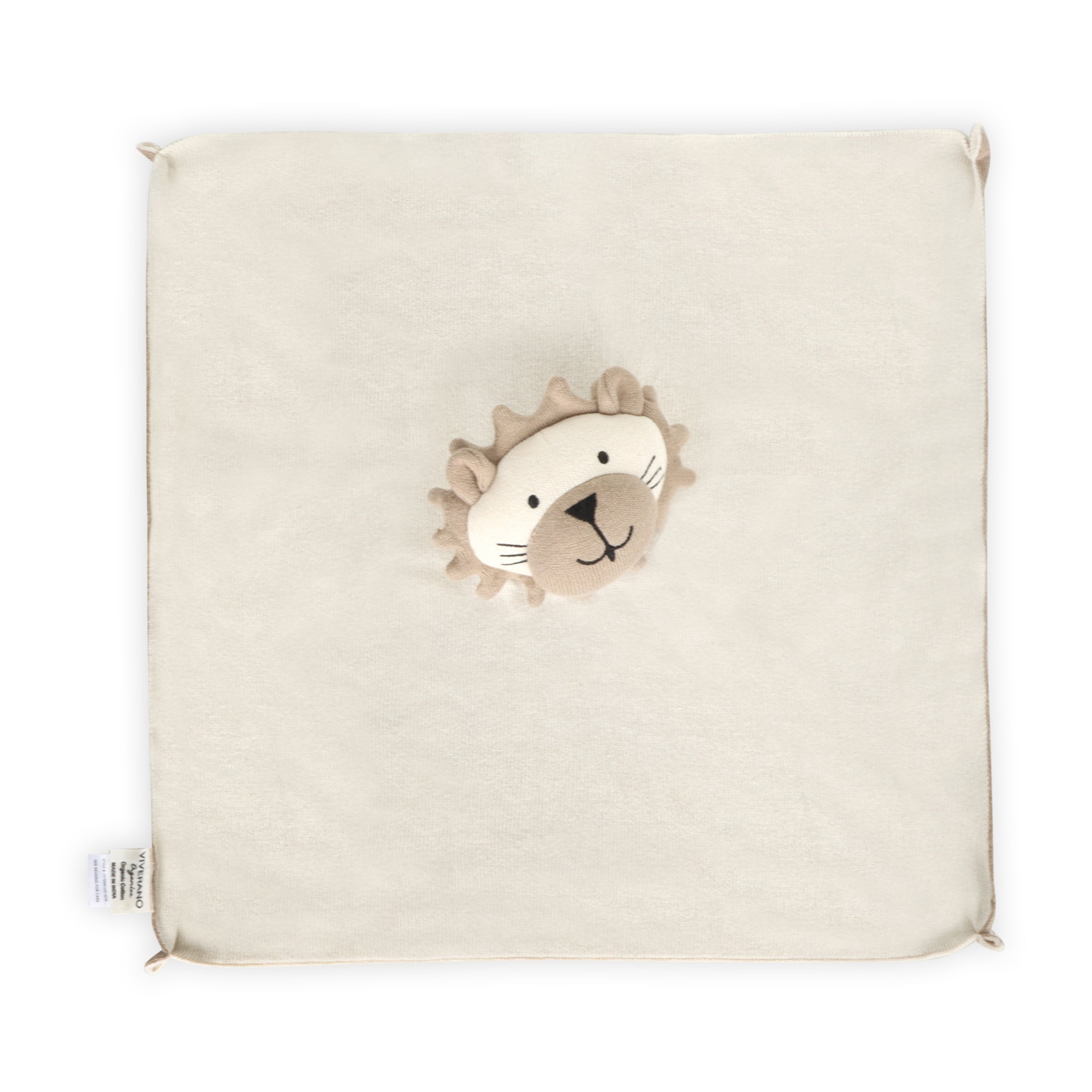 Organic Baby Lovey Security Blanket Cuddle Cloth - Lion (Viverano)