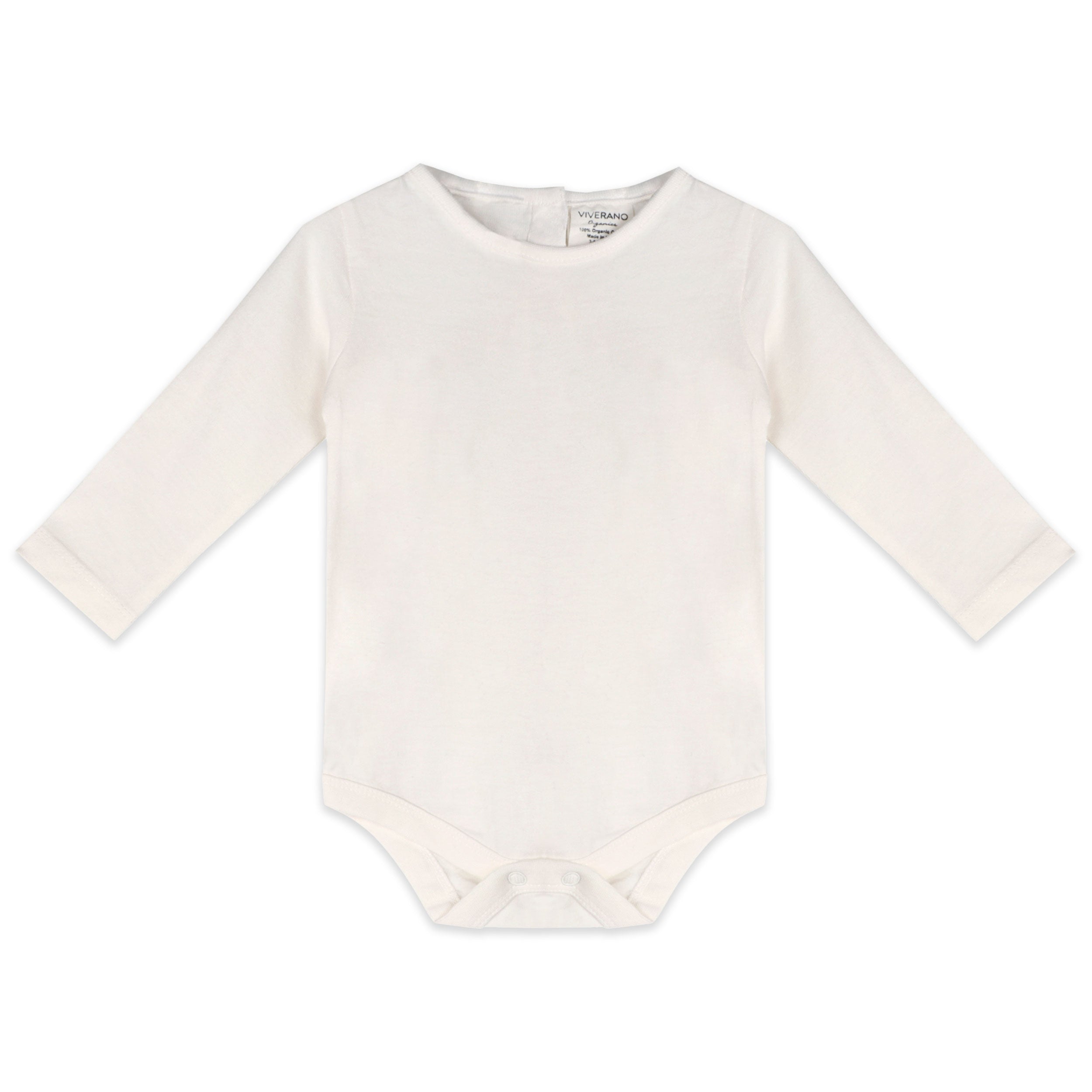 Organic Long Sleeve Baby Bodysuit (Front)