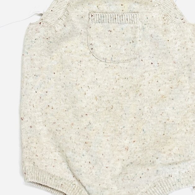 Speckled Sweater Knit Baby Overall Romper & Bodysuit Set (Organic Cotton)