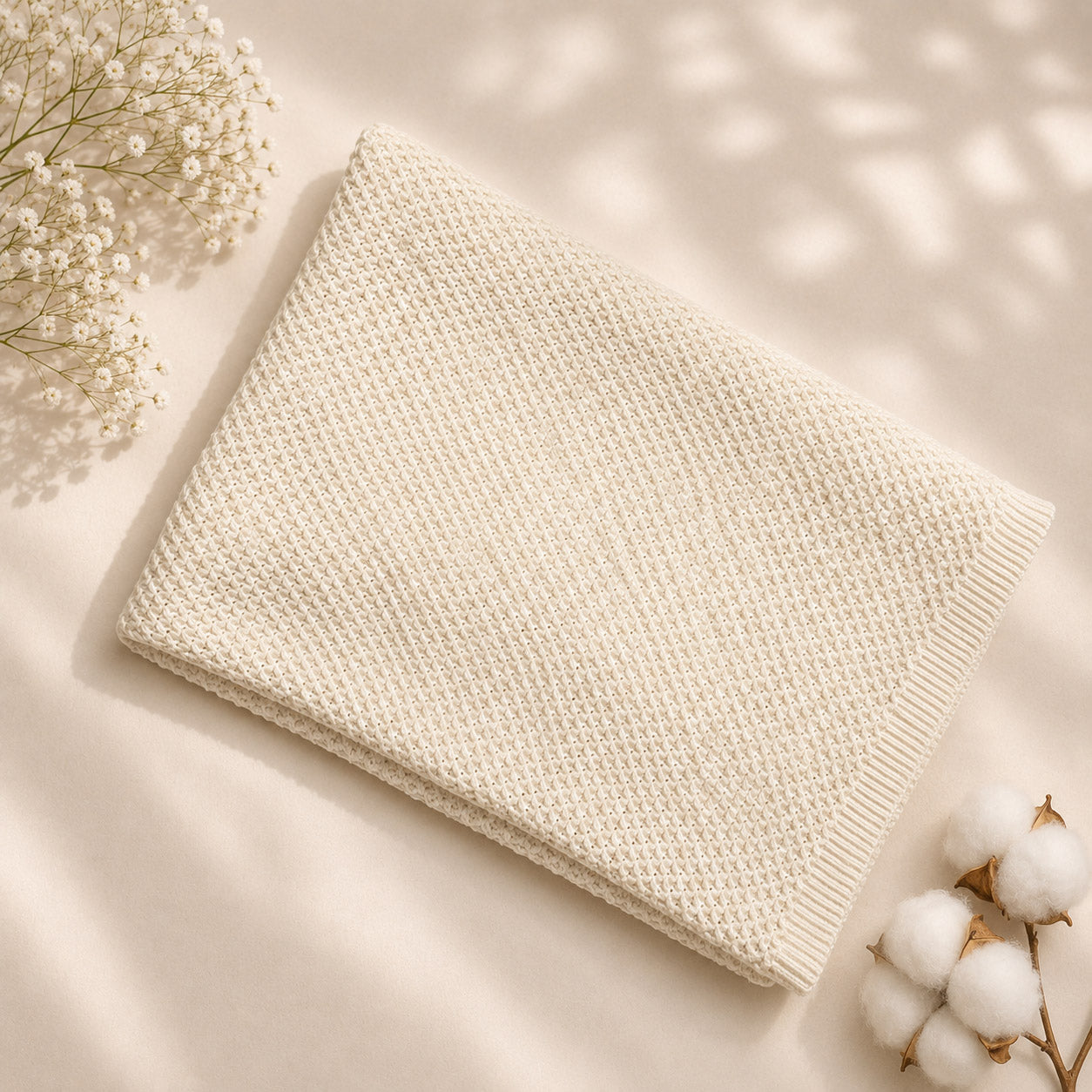 Quincy Soft Sweater Knit Baby Blanket (Organic Cotton)
