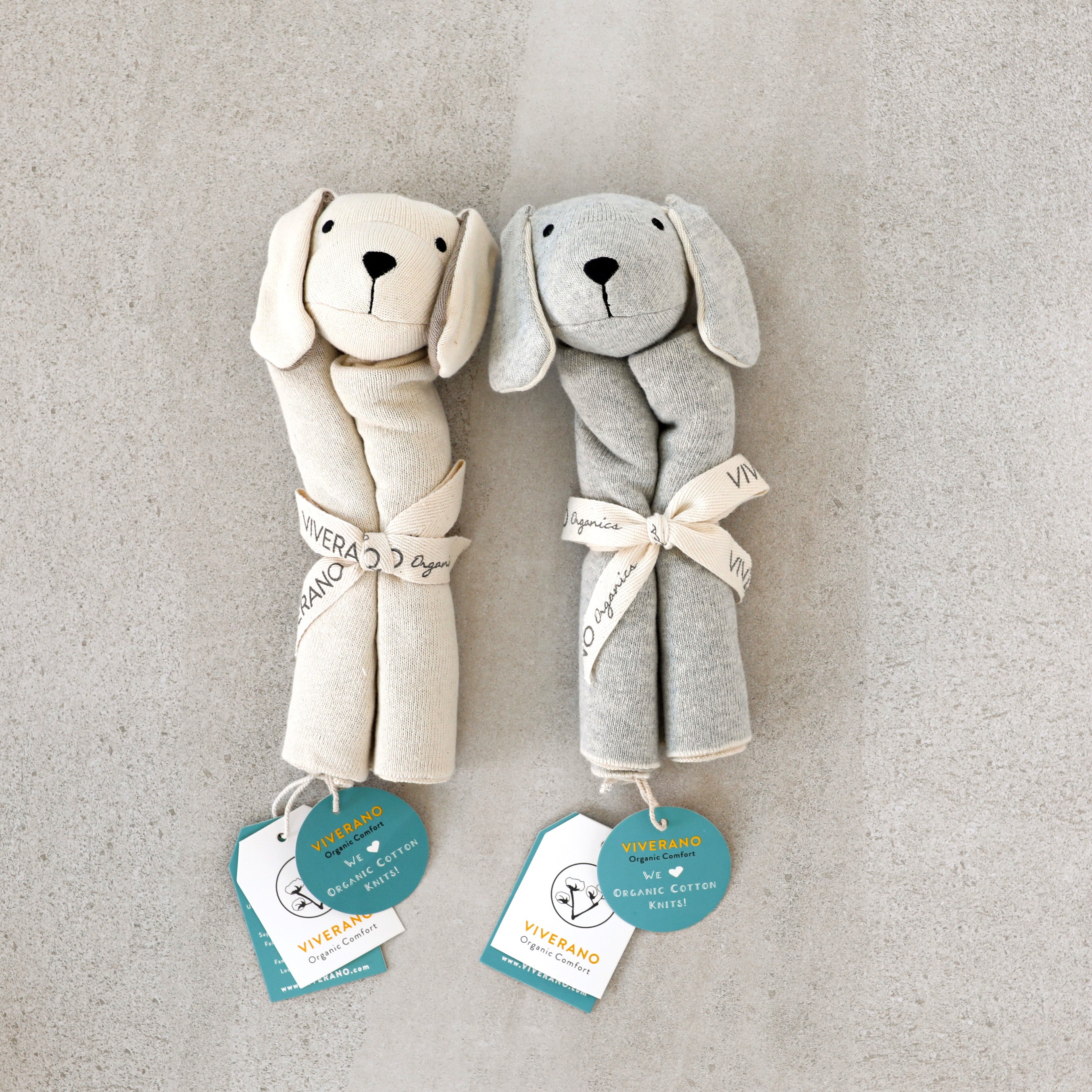 Puppy Dog Organic Baby Lovey Security Blanket Cuddle Cloth (Viverano)