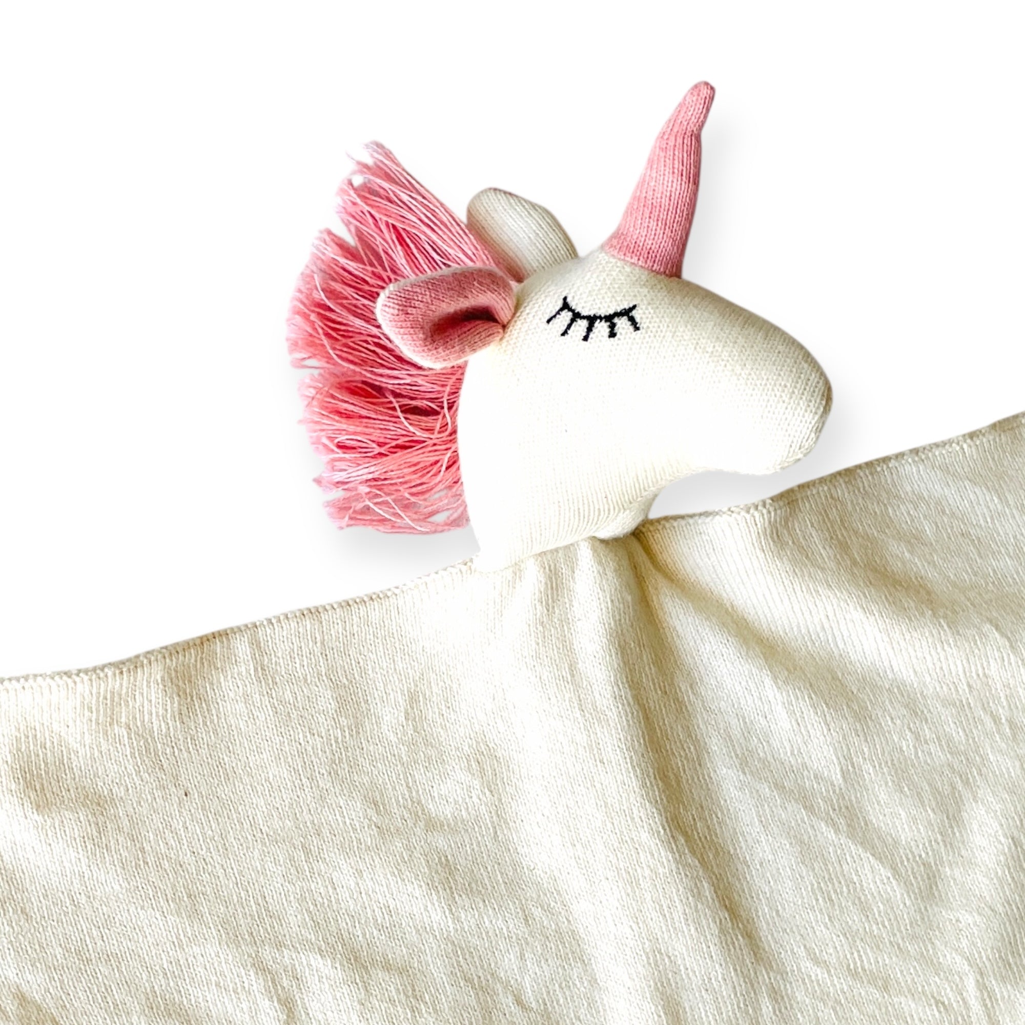 Organic Baby Lovey Security Blanket Cuddle Cloth - Unicorn (Viverano)