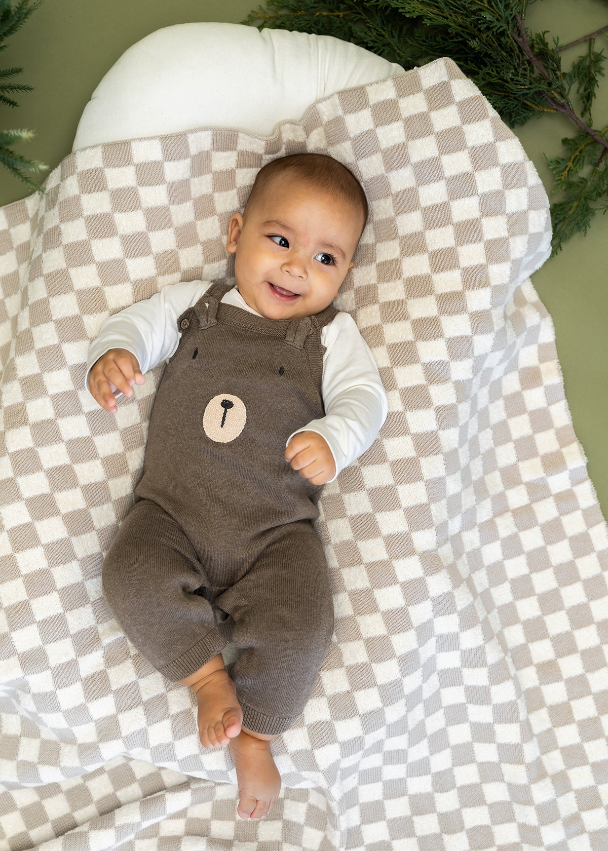 Checkered - Jacquard Terry Knit Baby Blankets (Organic Cotton)