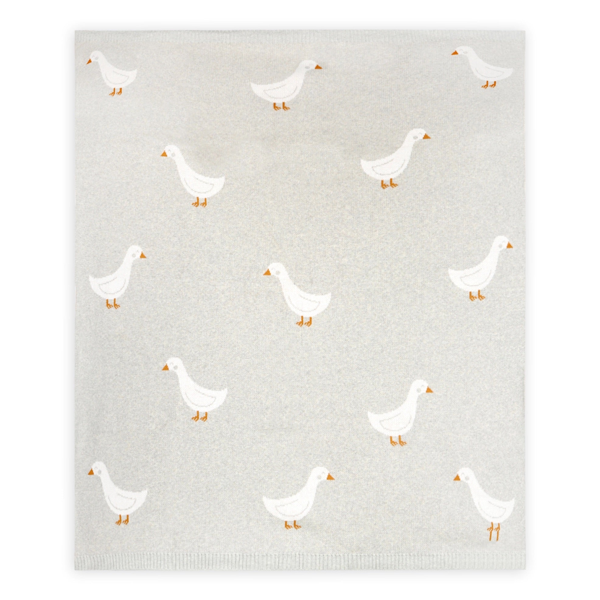 Duck Waddle - Jacquard Sweater Knit Baby Blanket (Organic Cotton)