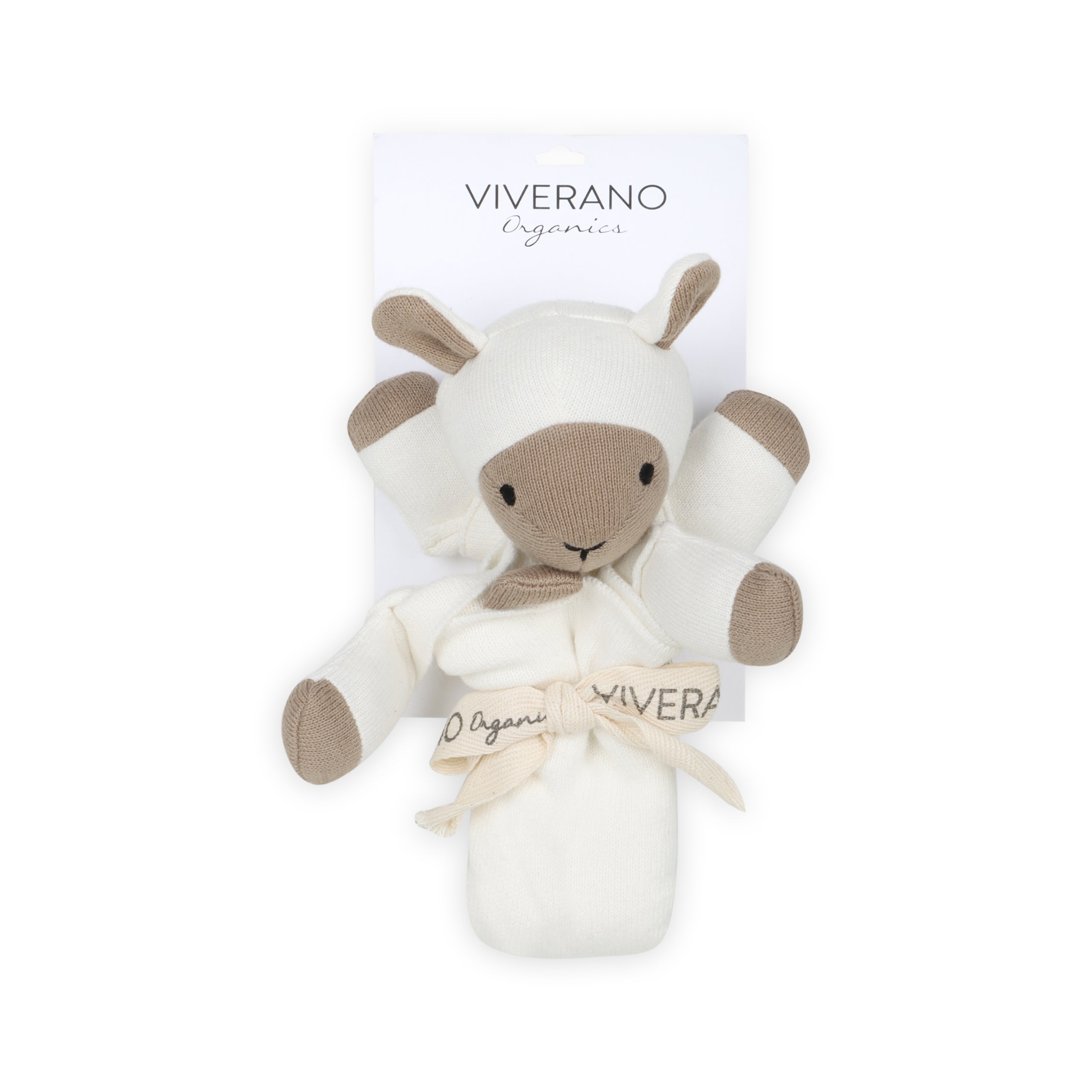 Organic Baby Lovey Security Blanket Cuddle Cloth - Lamb (Viverano)