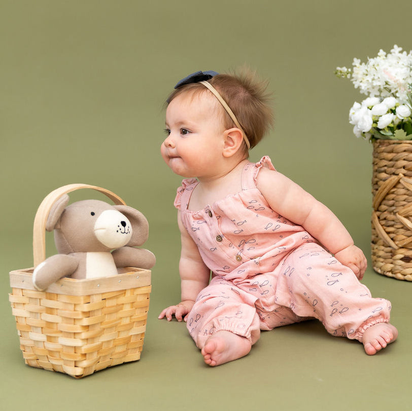 Rocky Lil Dog Knit Stuffed Animal Soft Baby Toy (Organic Cotton)