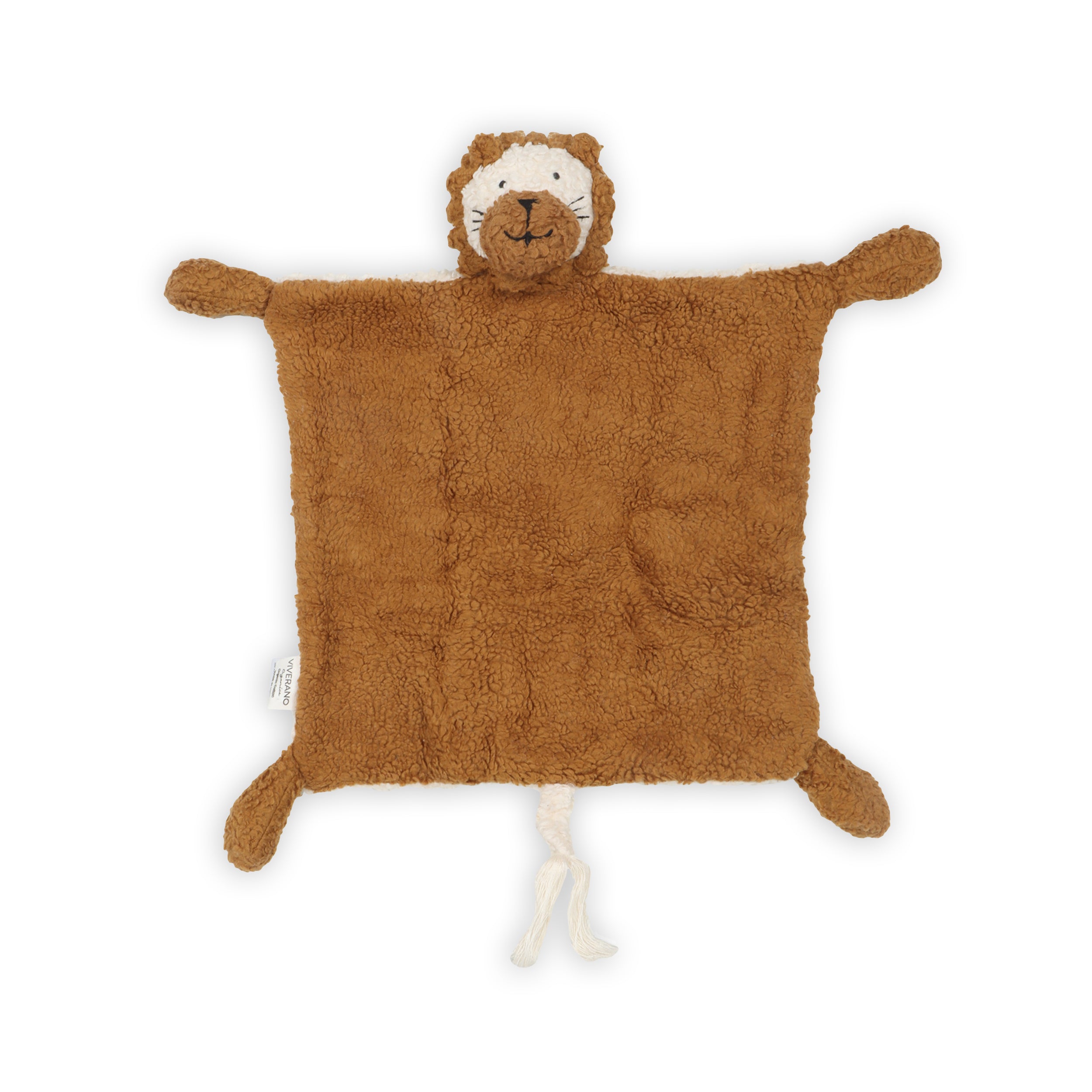 LION - Organic SHERPA Lovey Baby Security Blanket Cuddle Cloth