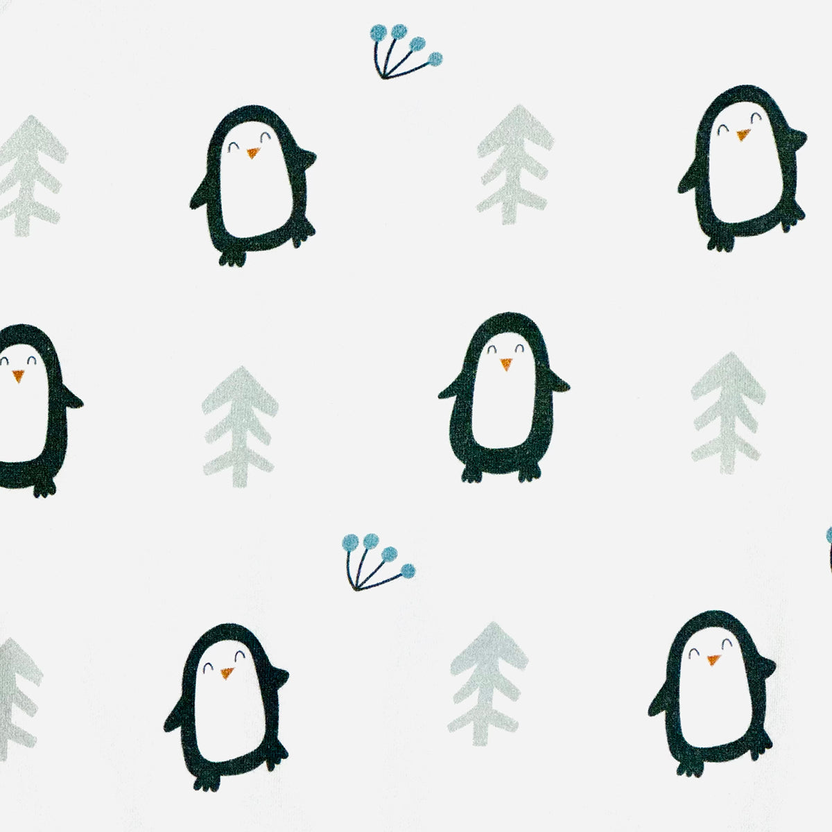 Penguin Zipper Footie Baby Romper (Organic Jersey)