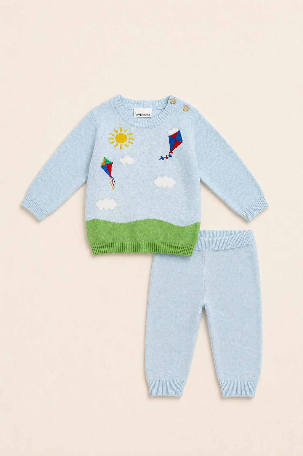 Clouds and Kites Baby Outfit Bundle, Organic Cotton