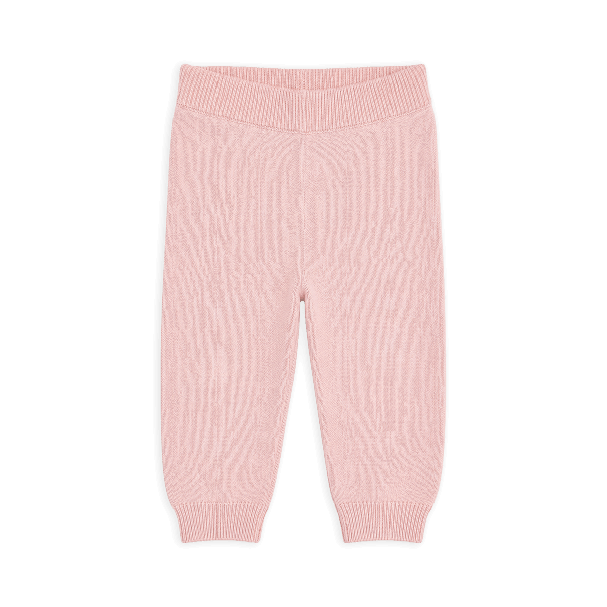 Sweater Knit Baby Pocket Organic Legging Pants - Blush Pink
