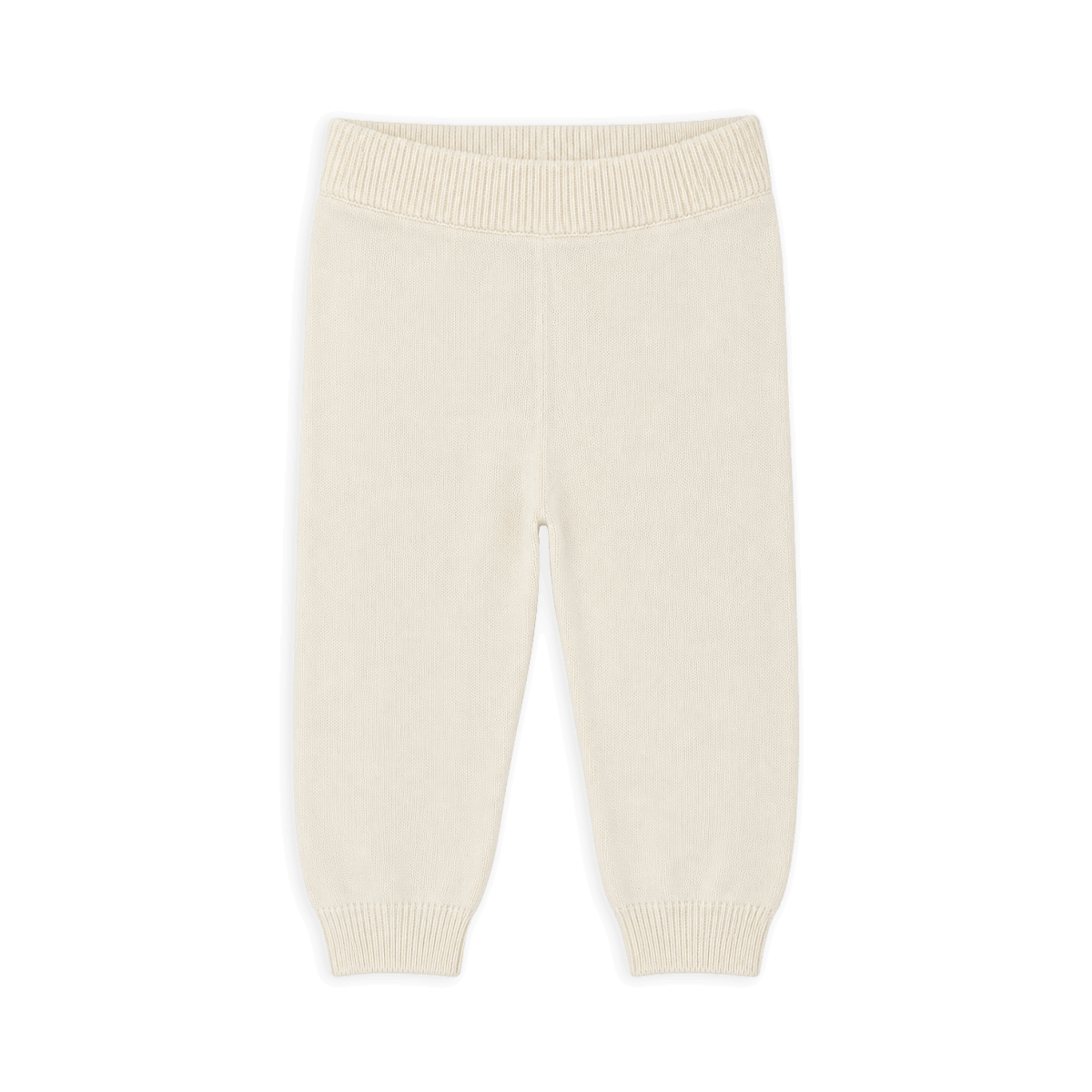 Sweater Knit Baby Pocket Organic Legging Pants - Natural