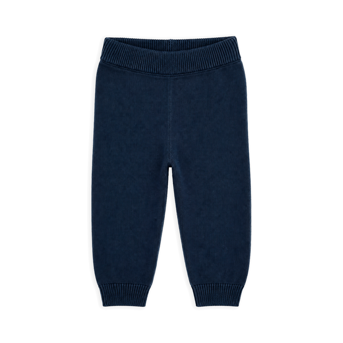 Sweater Knit Baby Pocket Organic Legging Pants - Navy Blue