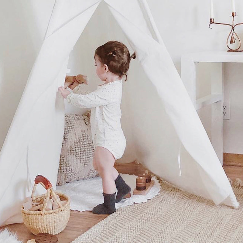 Viverano Florence Dot Organic Cotton Bodysuit for Babies, Long Sleeves- 2 Pack