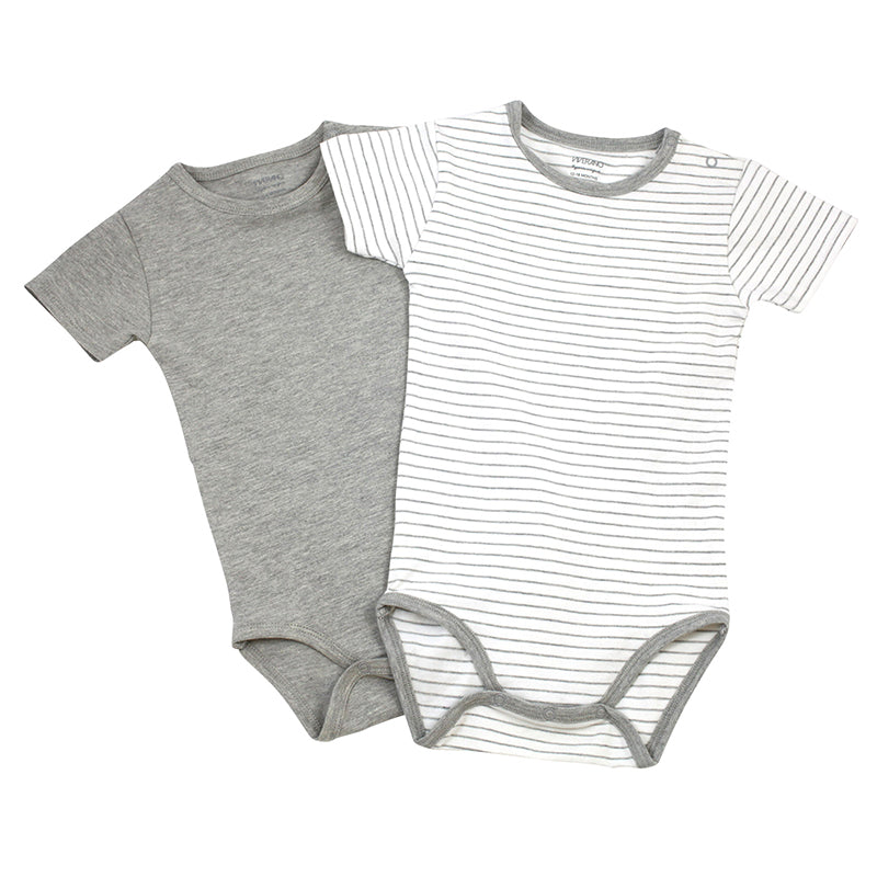 Viverano Venice Stripe Jersey Short Sleeve Organic Cotton Bodysuit for Babies