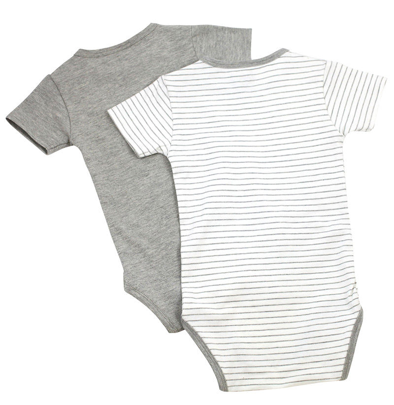 Viverano Venice Stripe Jersey Short Sleeve Organic Cotton Bodysuit for Babies