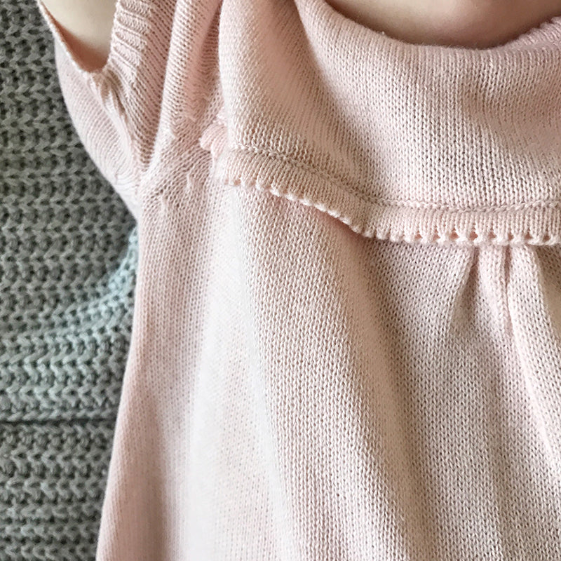 Viverano Milan Organic Cotton Knit Sweater Dress Top for Baby Girls