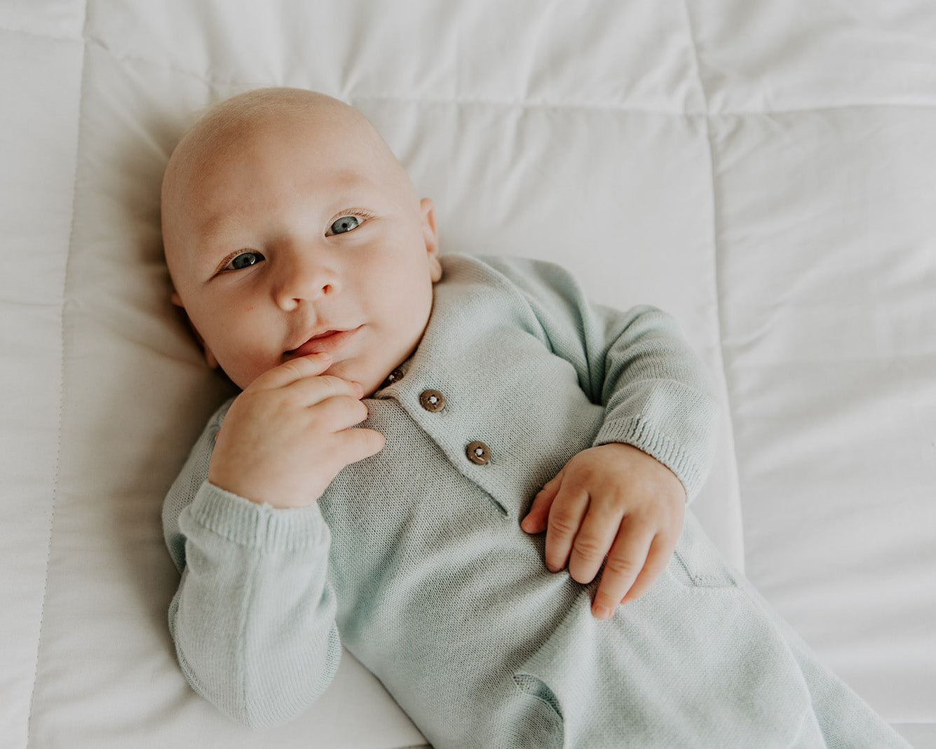 Milan Knit Organic Kangaroo Pocket Coverall Romper for Babies - Viverano