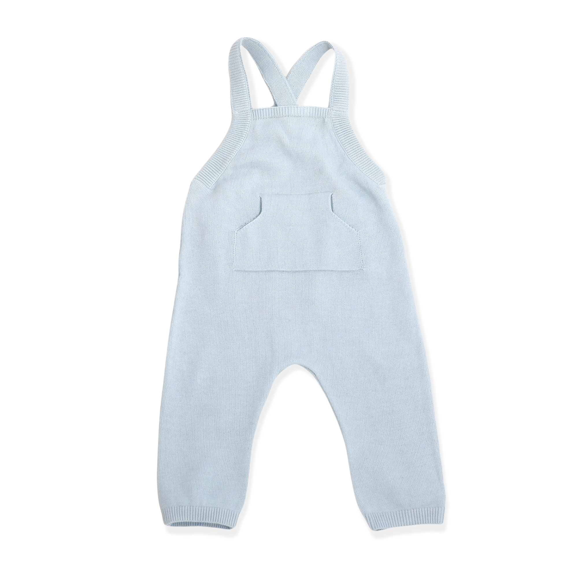 Viverano Milan Knit Kangaroo Pocket Overall Romper (Organic Cotton)