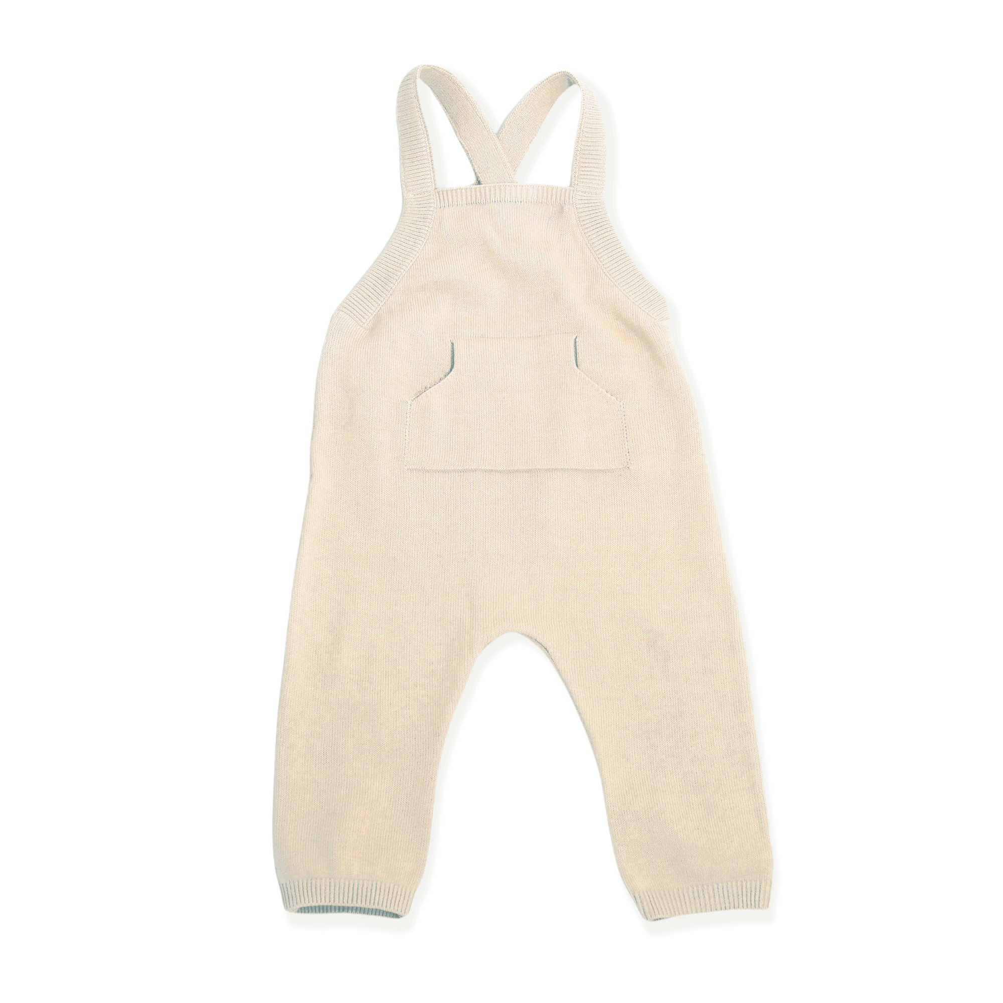 Viverano Milan Knit Kangaroo Pocket Overall Romper (Organic Cotton)