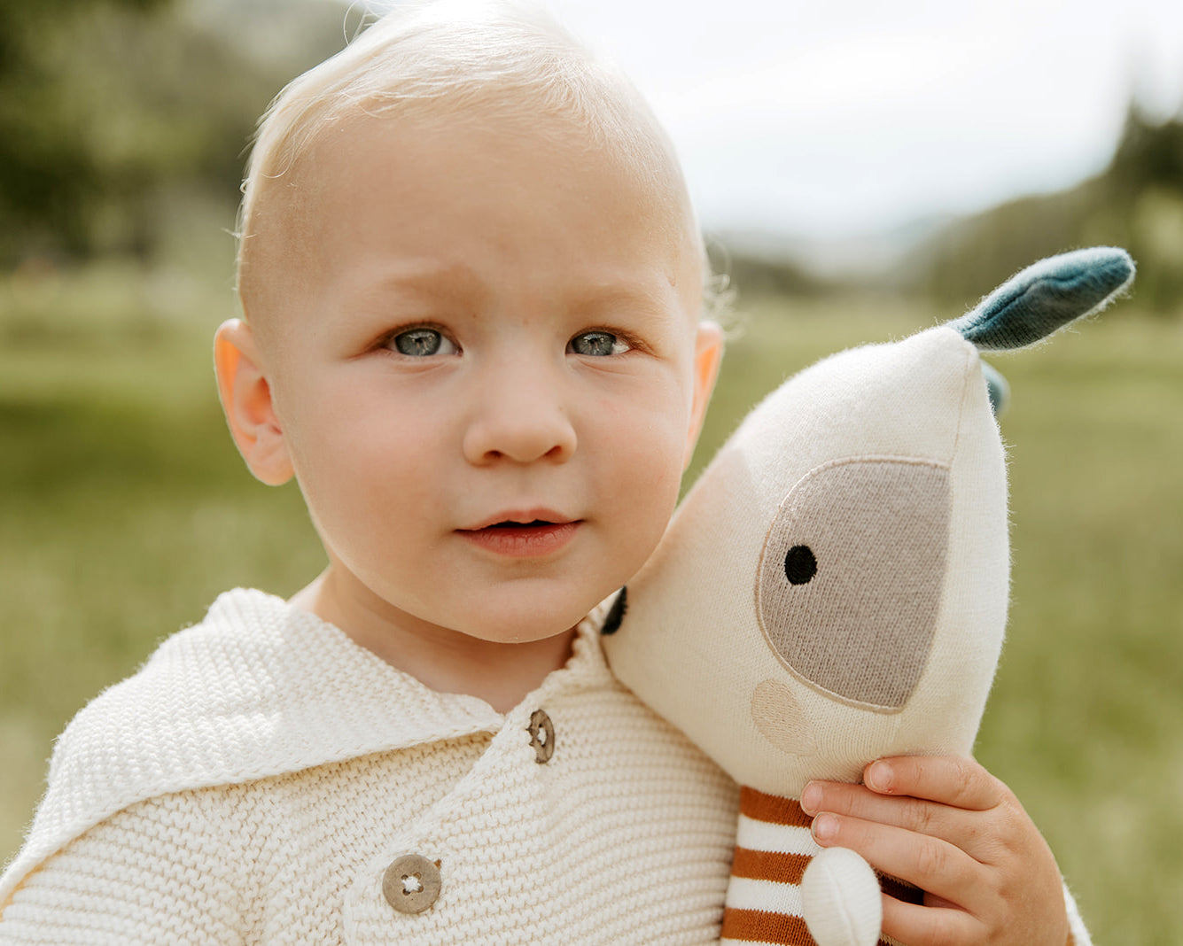 Phillipe Dog Organic Cotton Fine Knit Stuffed Animal Toy- Viverano