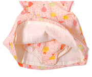 Organic Cotton Muslin Cap Sleeve Dress with Bloomer Set for Baby Girl - Veggie Salad