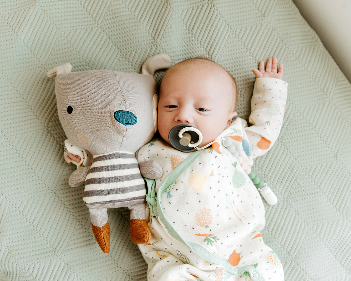 Veggie Baby Kimono Romper (Organic Muslin)