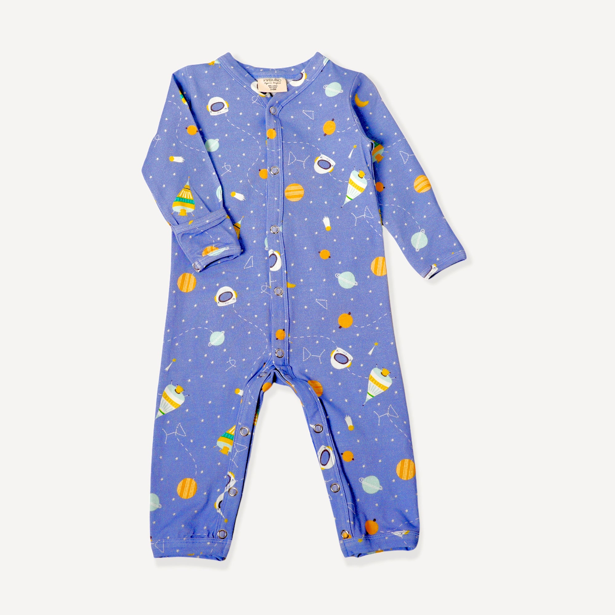 Organic Space Dream Baby Coverall Romper - Viverano