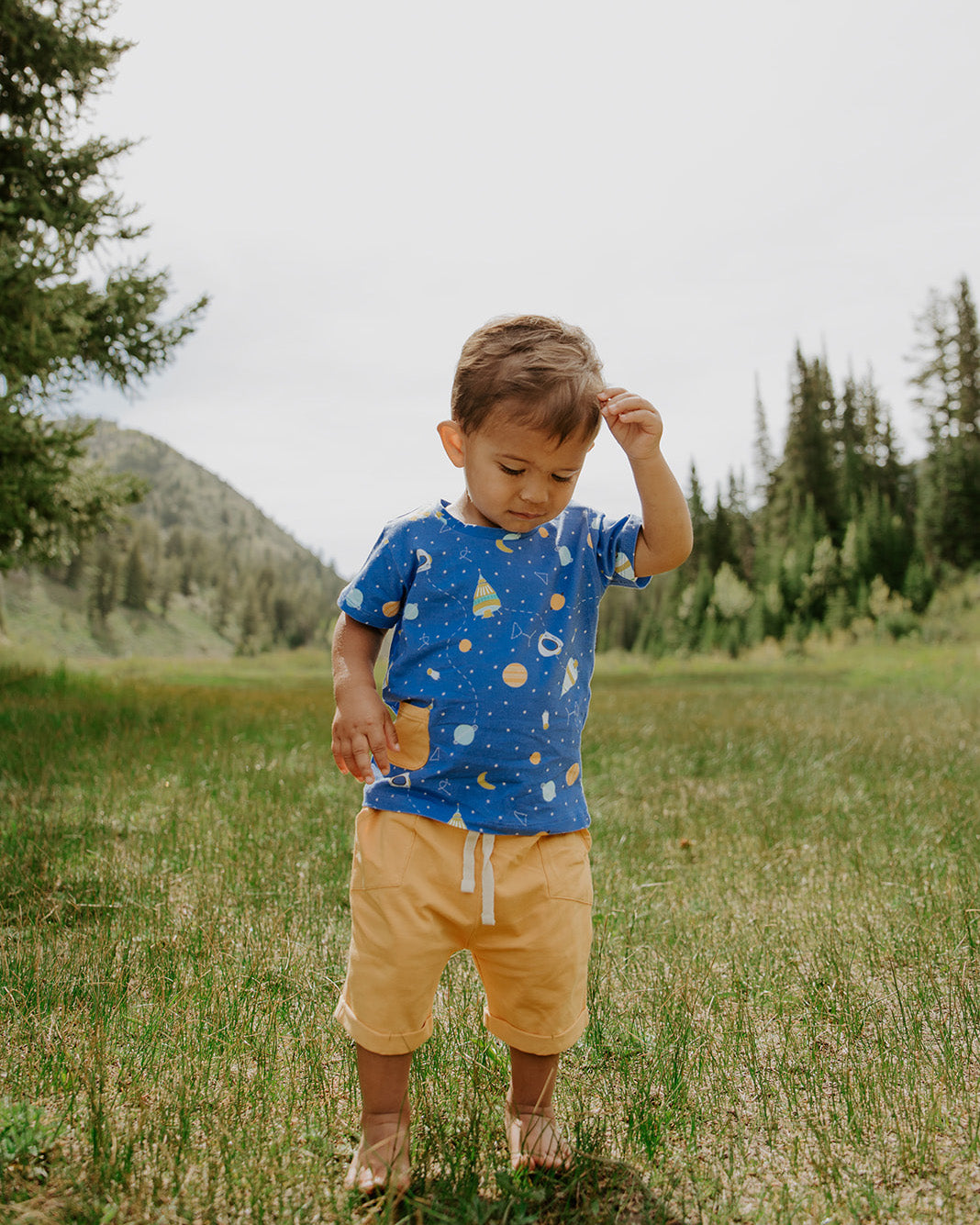 Organic Cotton Space Dream Tee Shirt + Shorts Set