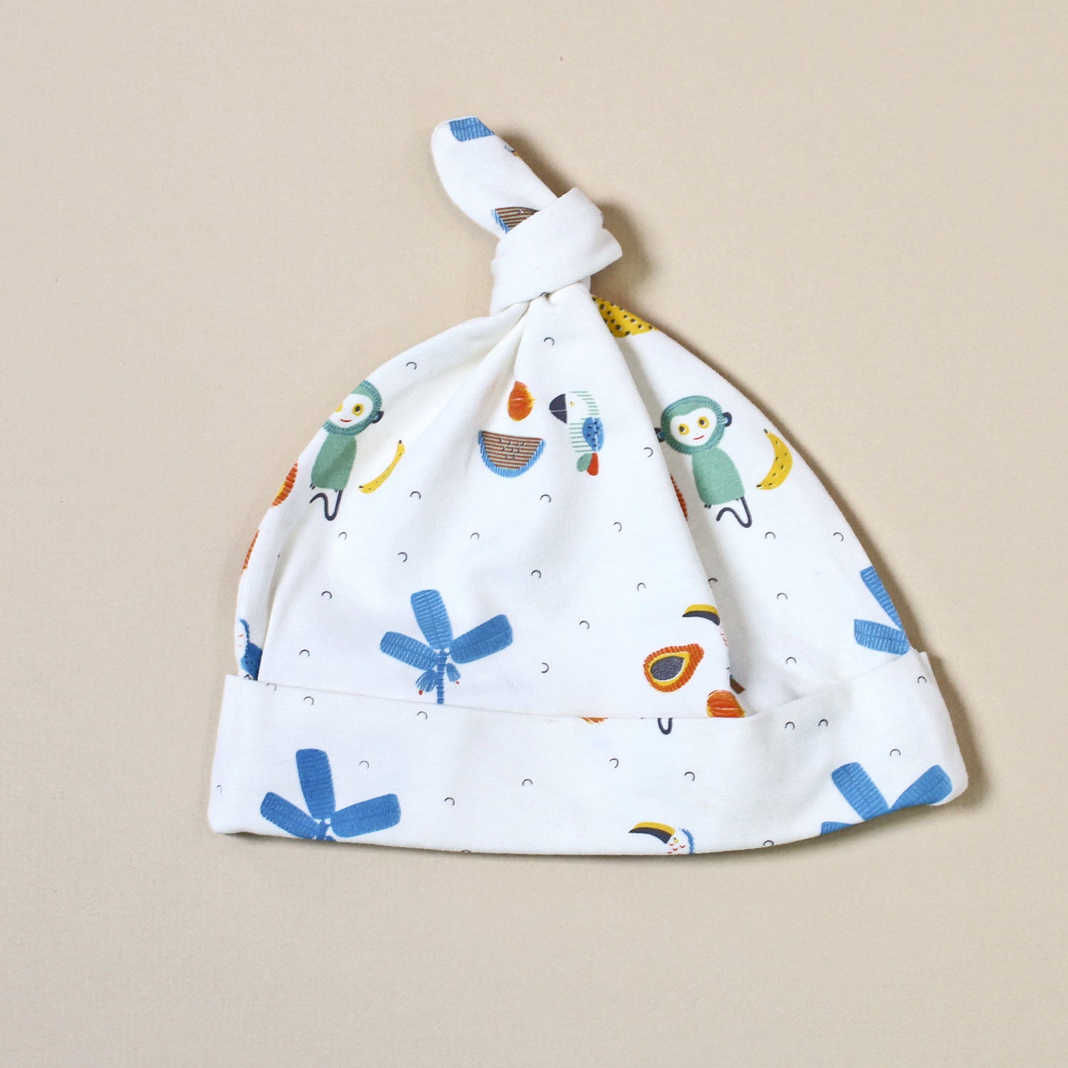 Organic Cotton Baby Knot Hat - Tropical Jungle (2 Colors)