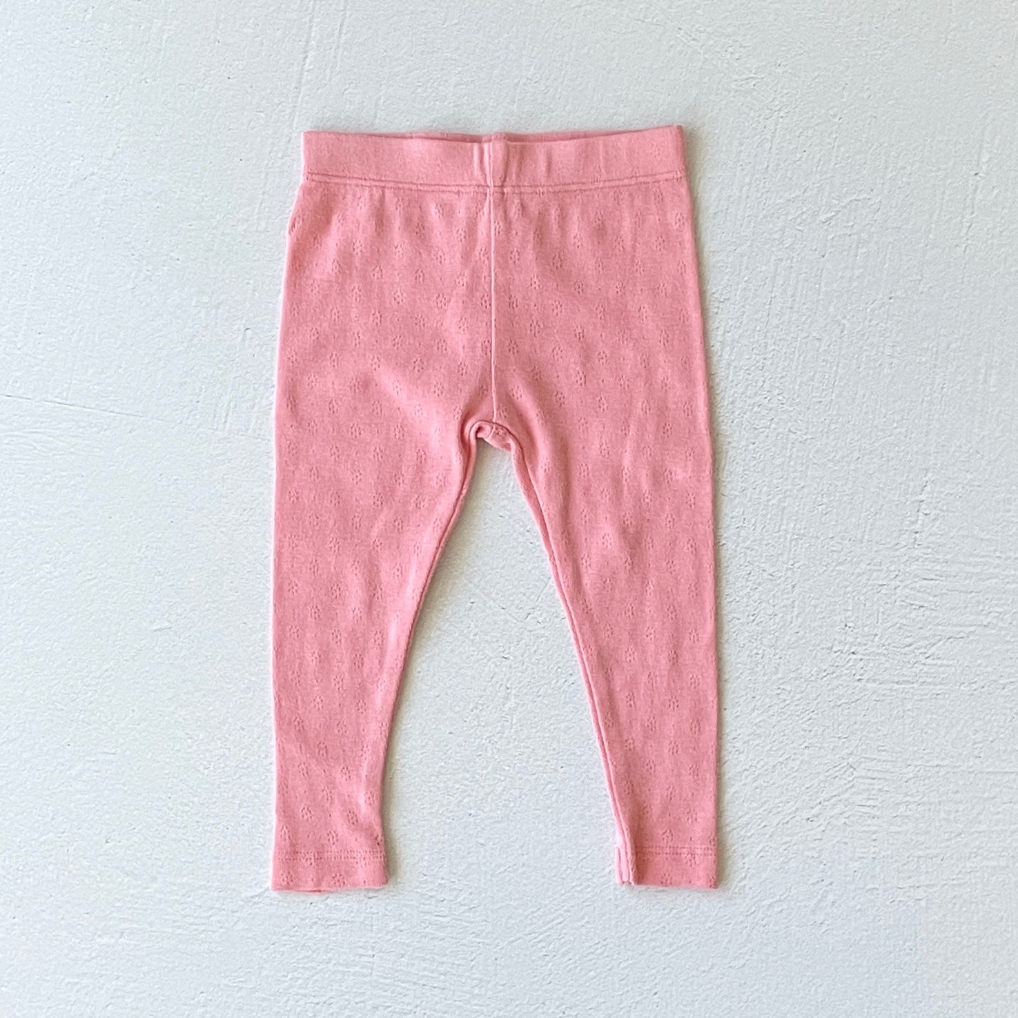 Pointelle Stretch Knit Baby Leggings Pants (Organic Cotton) - 7 Colors