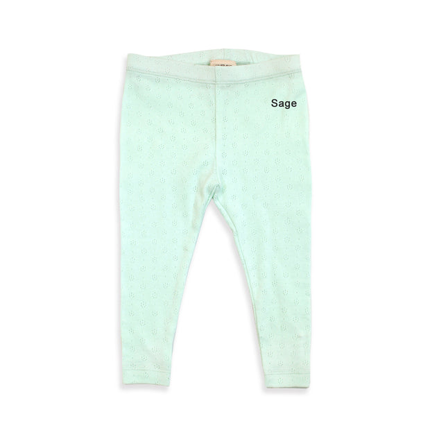 Organic Cotton Pointelle Legging for Babies by Viverano