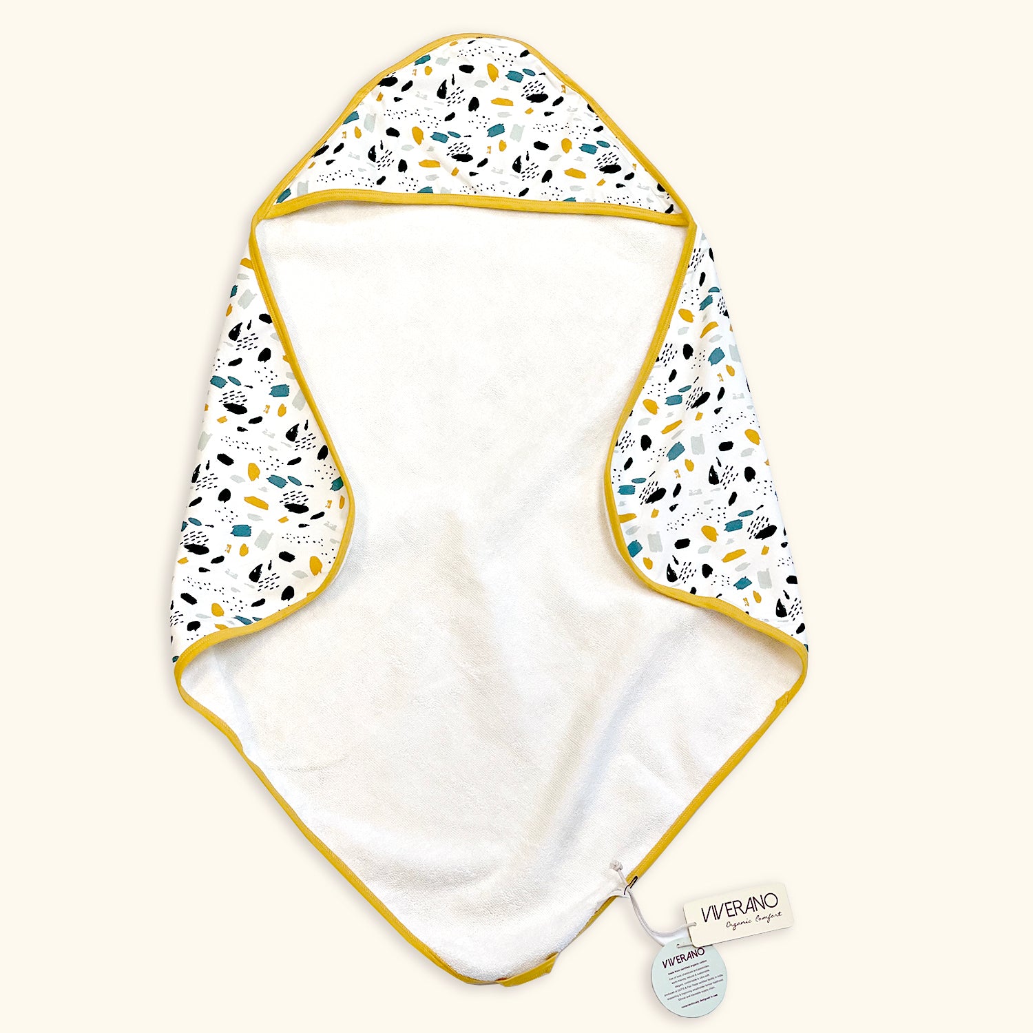 Florence Bloom Reversible Baby Hooded Towel (Organic Cotton) - Viverano
