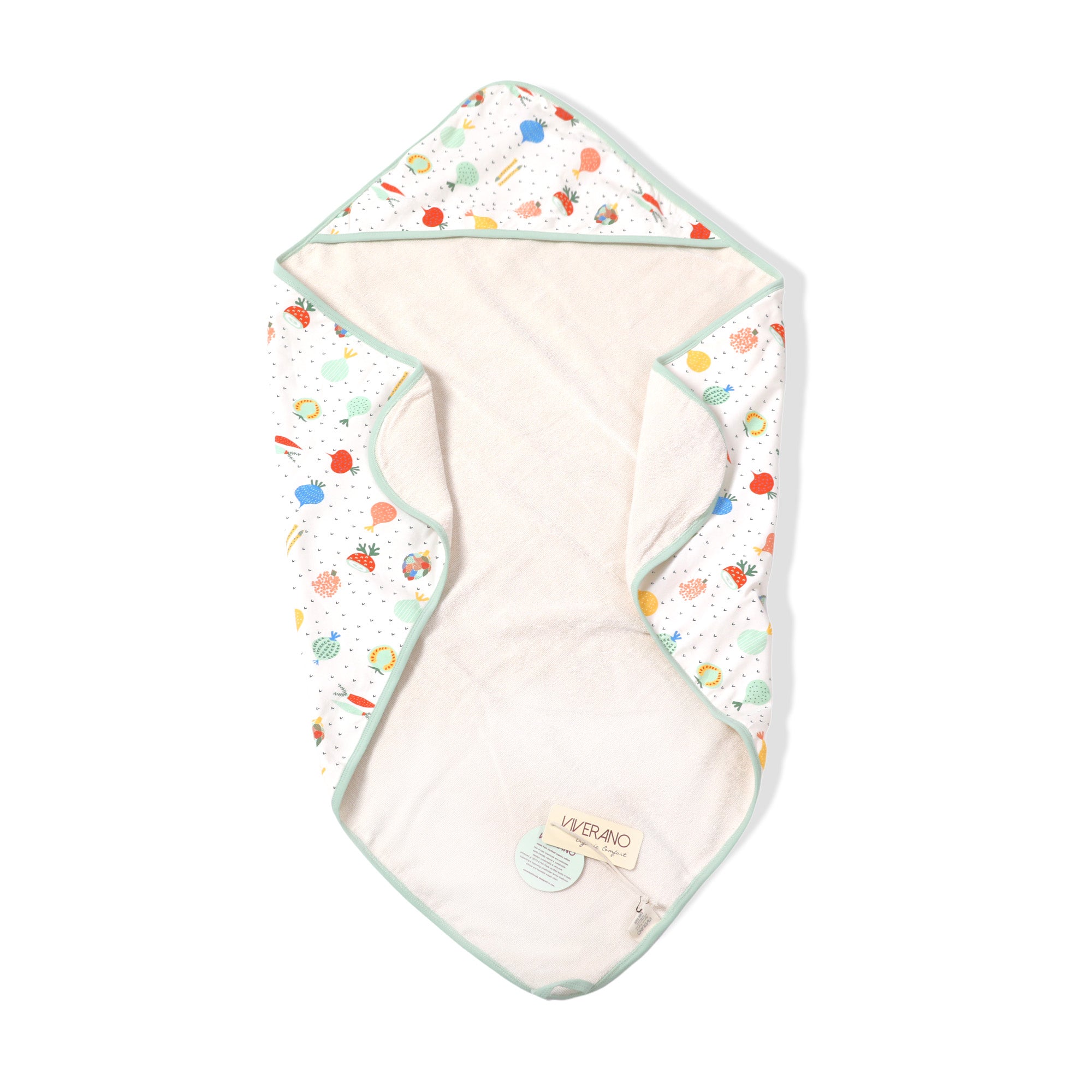 Veggie Salad Reversible Baby Hooded Towel (Organic)