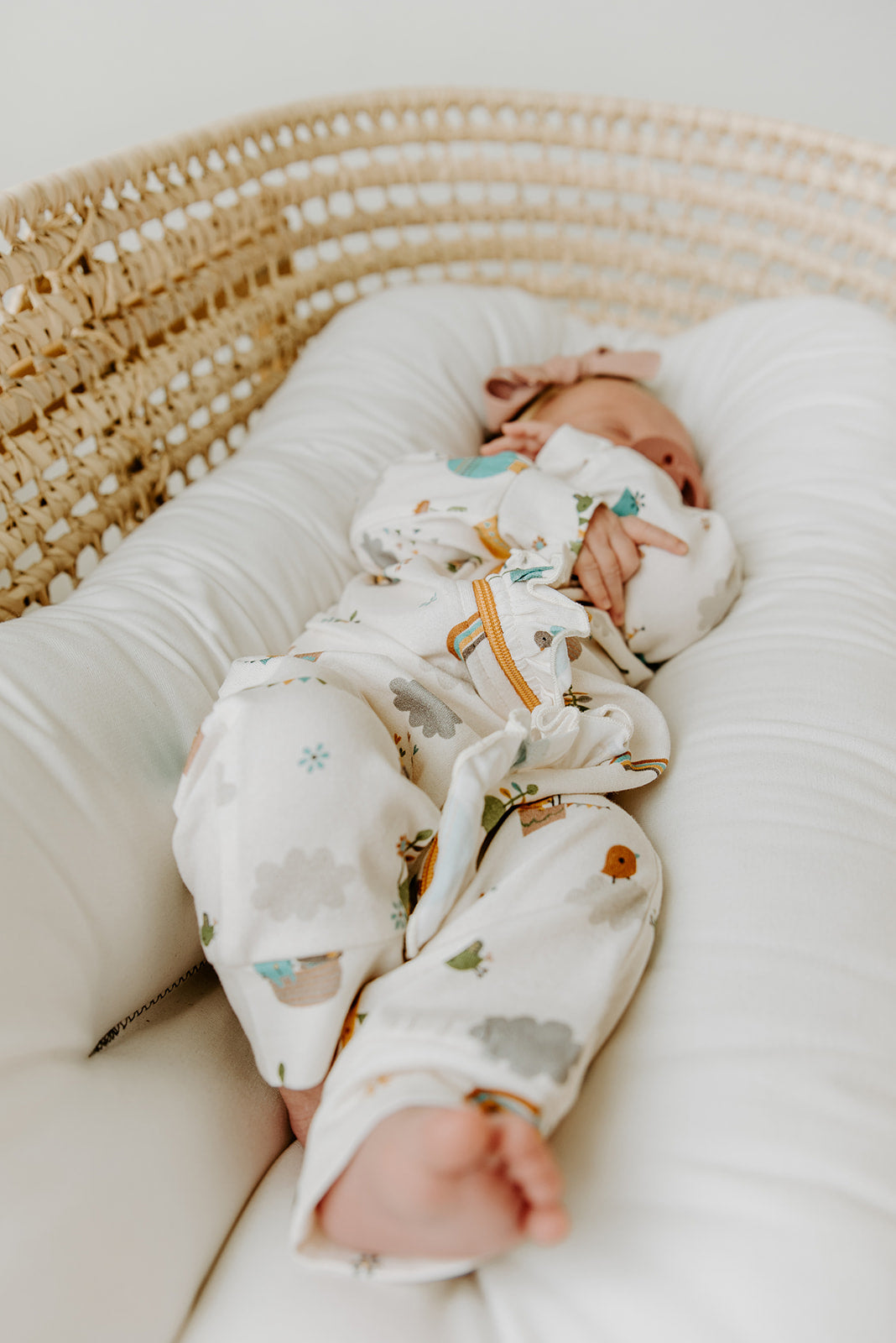 Organic Cotton Fly Away Balloon Ruffle Zipper Baby Jumpsuit - Viverano