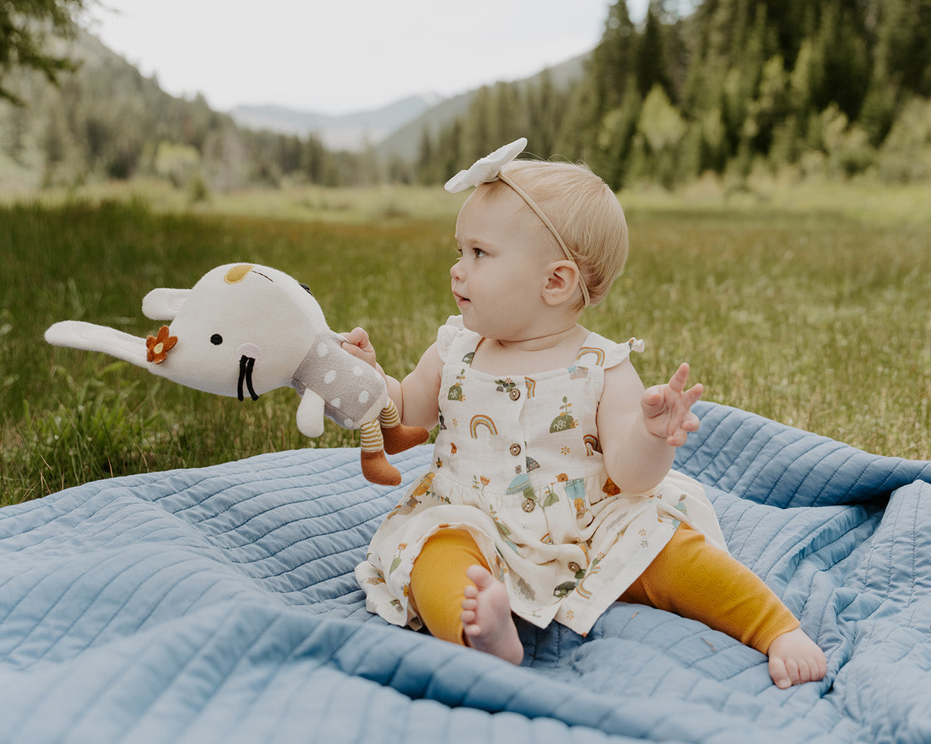 Sam Bunny- Organic Fine Knit Stuffed Animal Baby Toy (2 Colors)