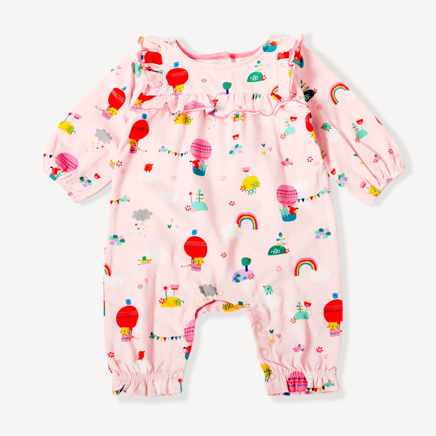Fly Away Balloon Ruffle Jumpsuit Romper (Organic Cotton)