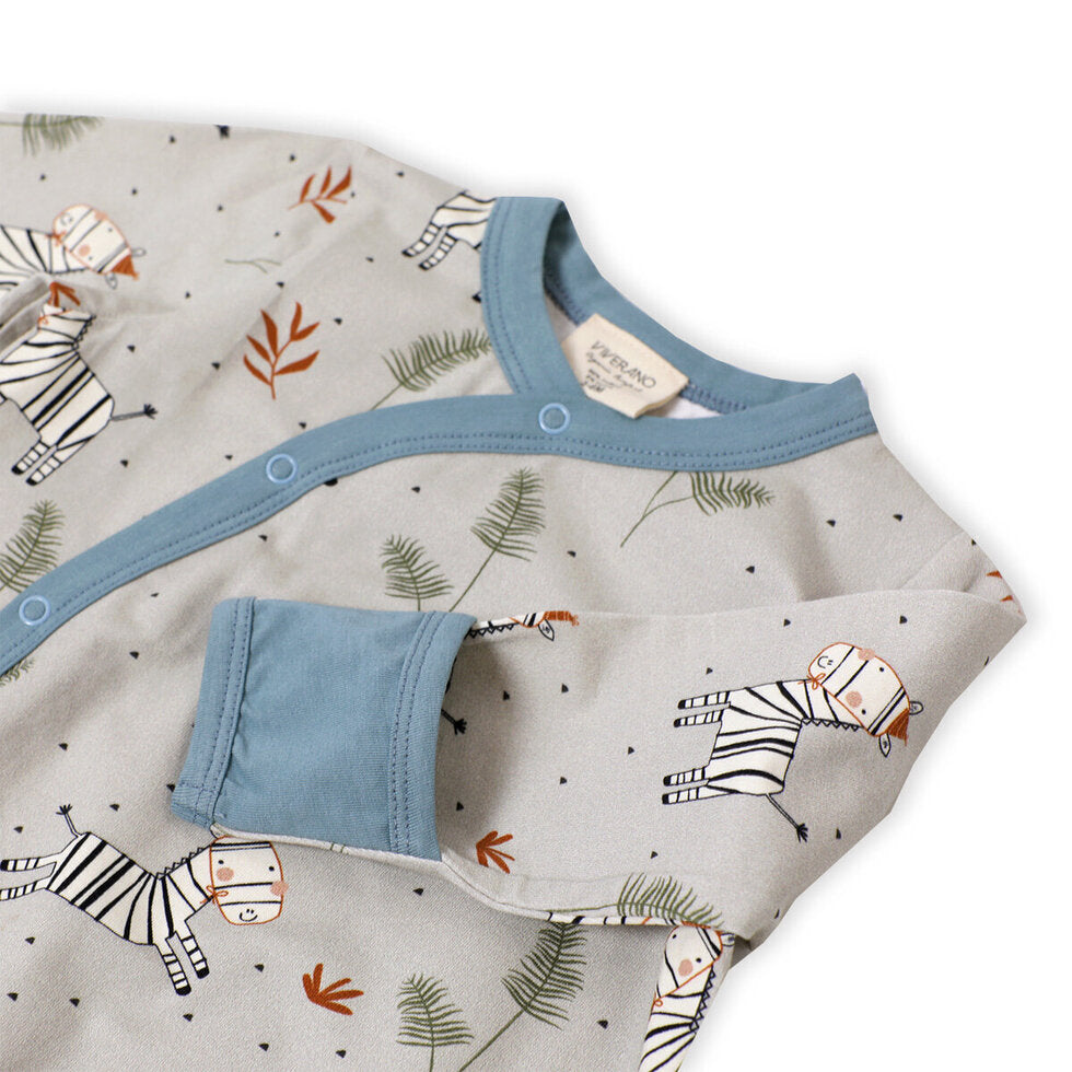 Zebra Kimono Baby Sleep Gown (Organic)