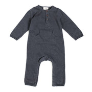 Milan Organic Cotton Heather Knit Kangaroo Pocket Coverall for Babies by Viverano