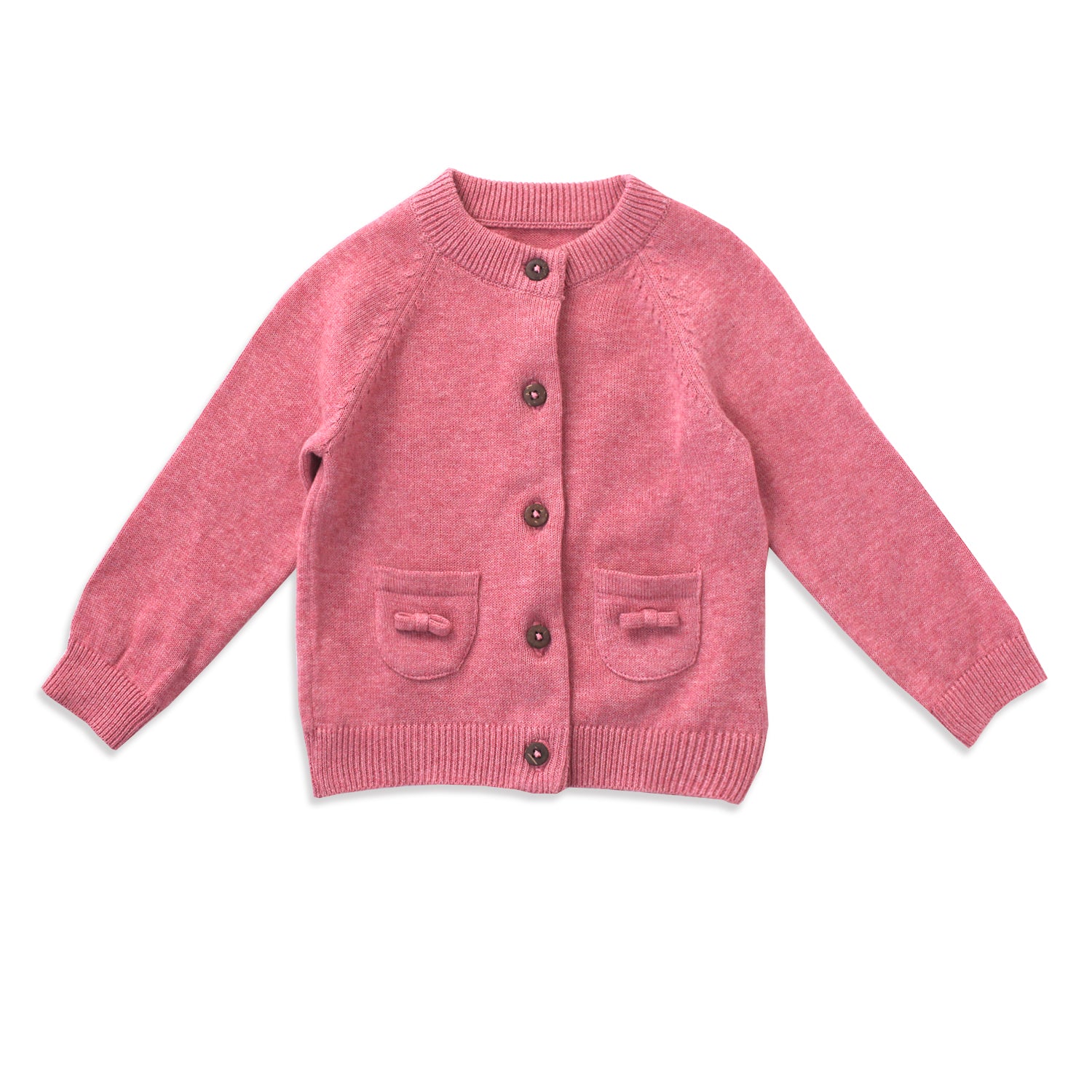 Milan Heather Knit Button Baby Cardigan (Organic) - 3 Colors