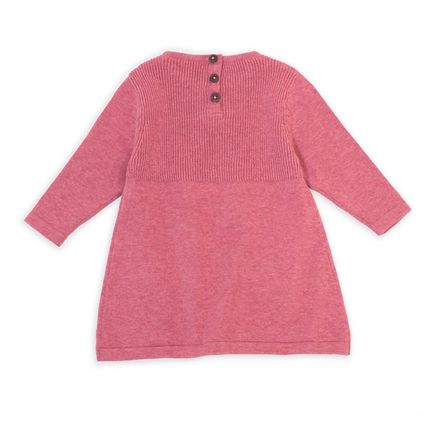 Milan Heather Organic Knit Long Sleeve A-Line Baby Dress