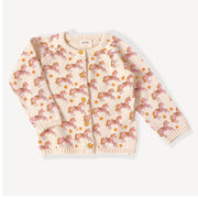 Magical Sparkle Horse and Star Knit Cardigan (Organic Cotton / Wool Blend)