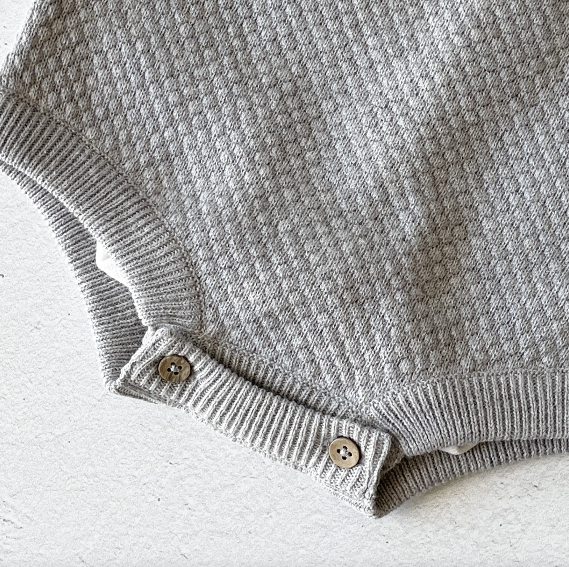 Dog Embroidered Sweater Knit Baby Overall Romper + Bodysuit Set (Organic)