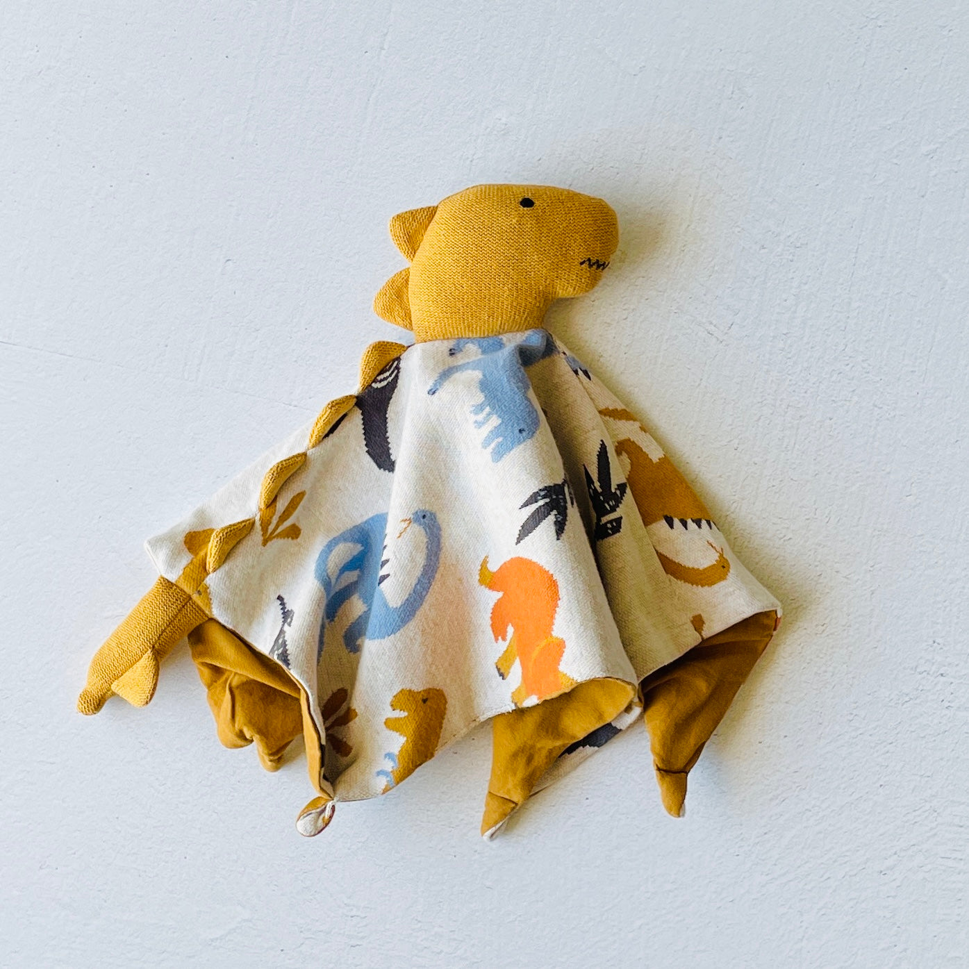 Organic Baby Lovey Security Blanket Cuddle Cloth - Dino