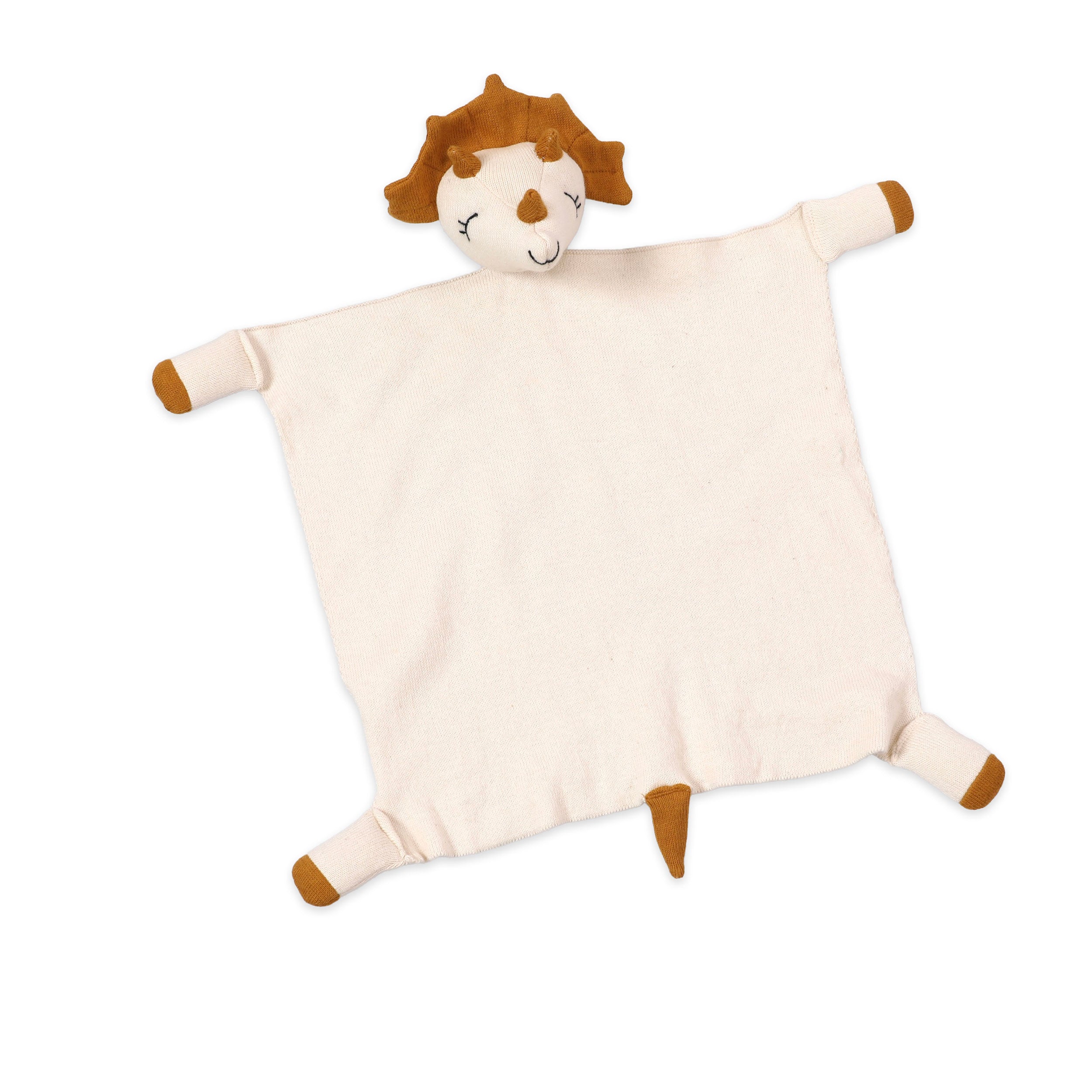 Organic Baby Lovey Security Blanket Cuddle Cloth - Dino