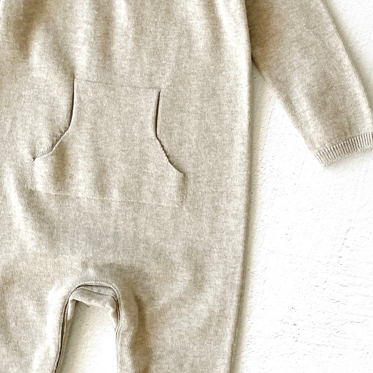 Milan Earthy Knit Kangaroo Pocket Jumpsuit (Organic Cotton) Viverano Organic Baby Clothes