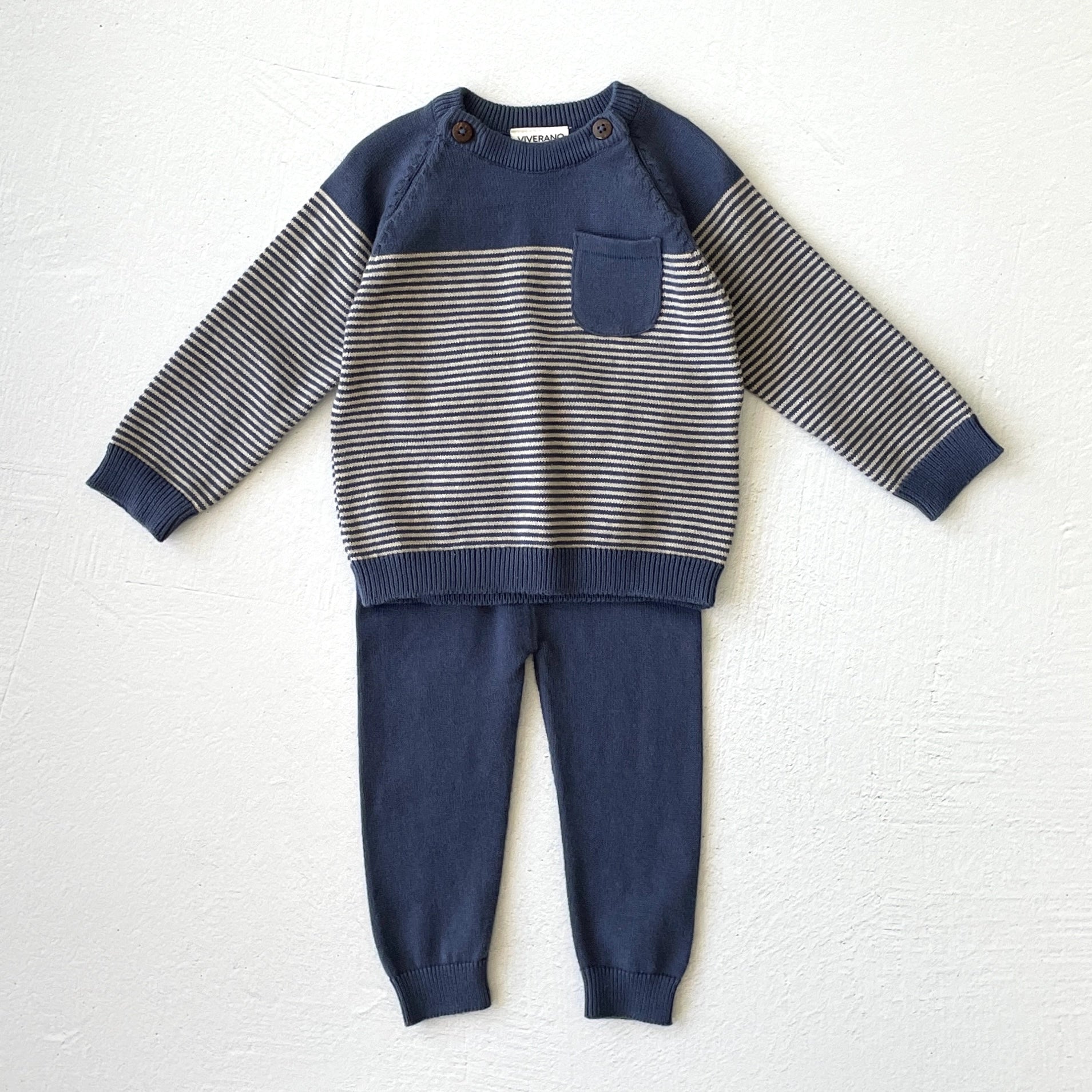 Milan Earthy Baby Raglan Pullover Top Sweater Knit (Organic Cotton) Viverano