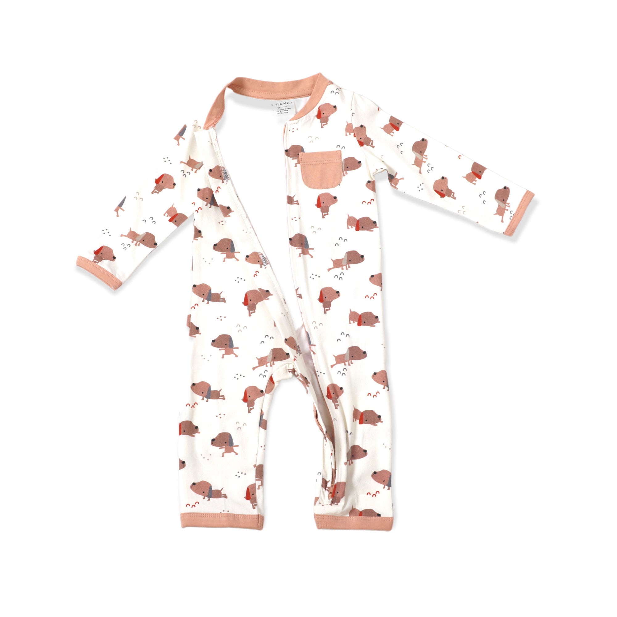 Yoga Dog Kangaroo Pocket Baby Jumpsuit (Organic Cotton)