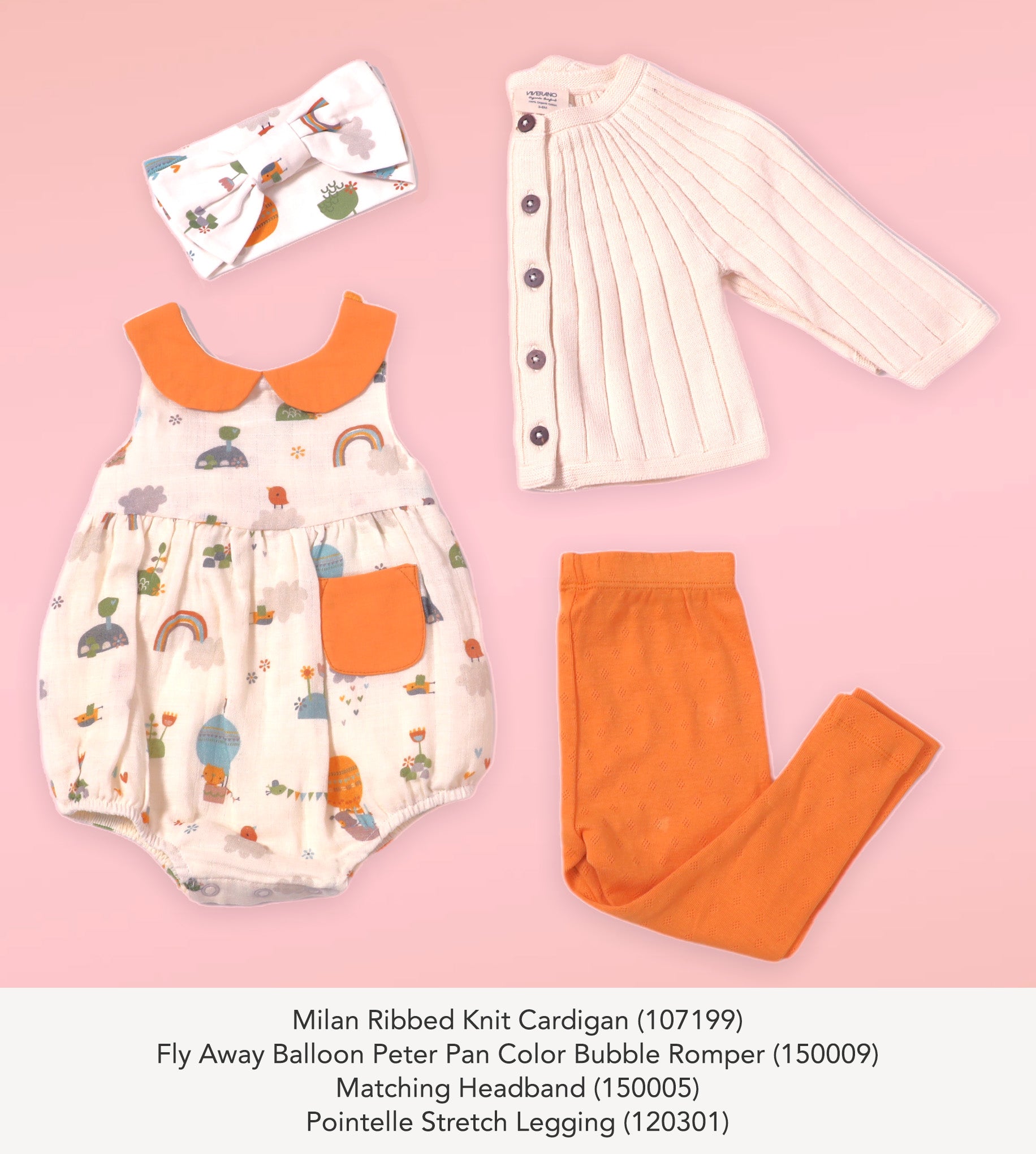 Fly Away Balloon Peter Pan Collar Baby Bubble Romper (Organic Muslin)