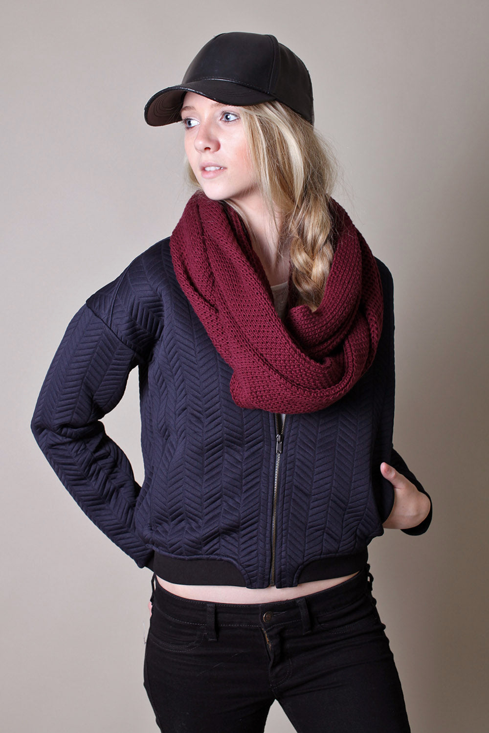 Viverano Organic Cotton Soft Infinity Knit Scarf / Eco-friendly Gifts