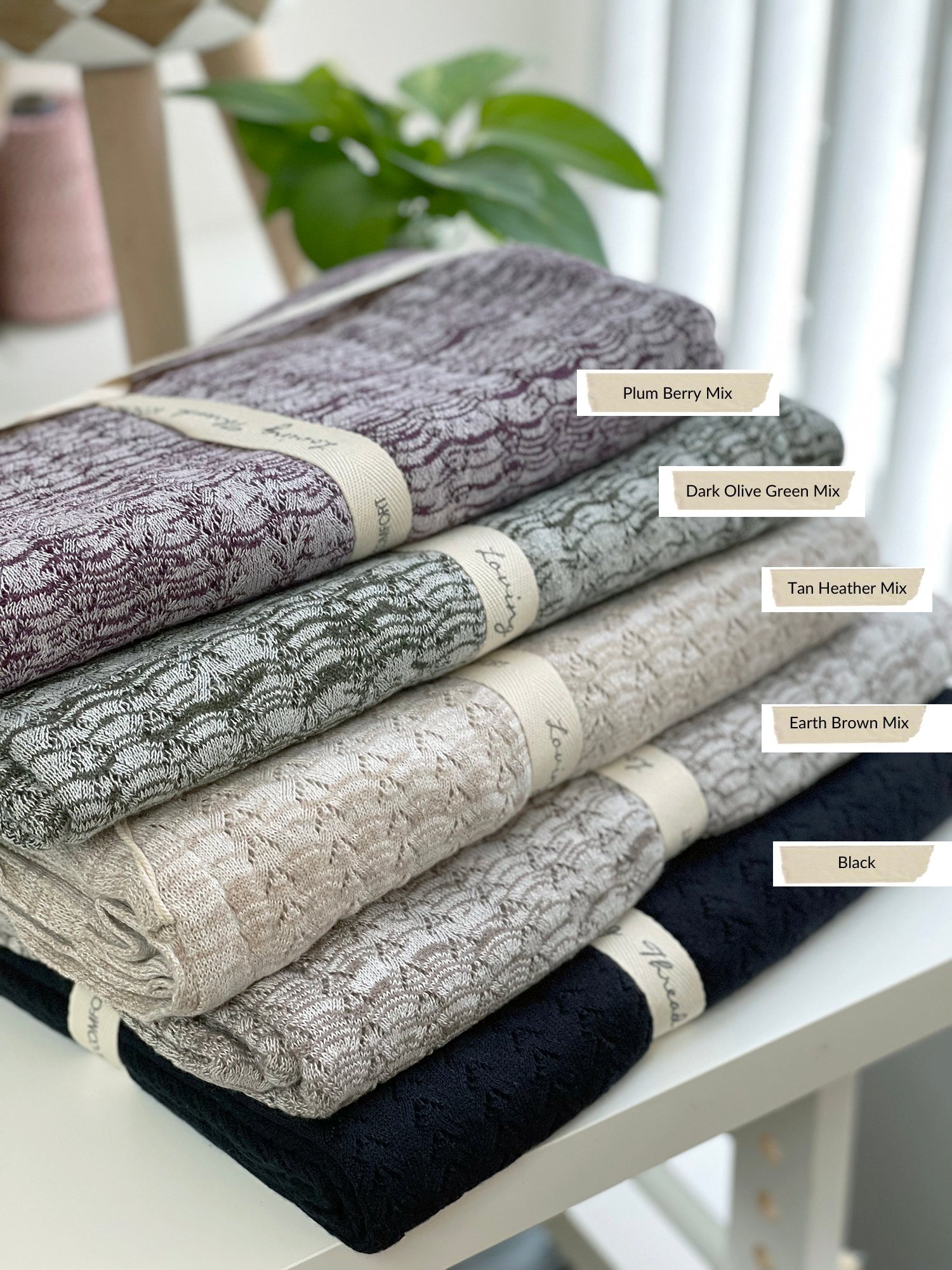 Loving Thread Eco-Chic Soft Organic Cotton Soft Pointelle Cozy Travel Wrap by Viverano